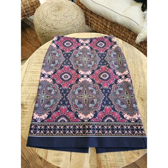 Talbots Kaleidoscope Length Pencil Skirt Women's Size 4 Heritage Career Preppy - Picture 5 of 7